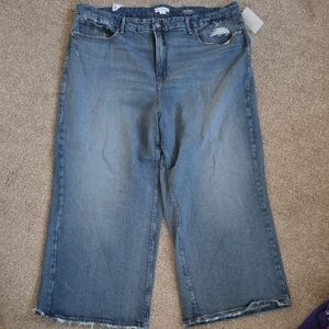 Good American. Palazzo Cropped Jeans, Trendy Style Plus Size Womans 24.
